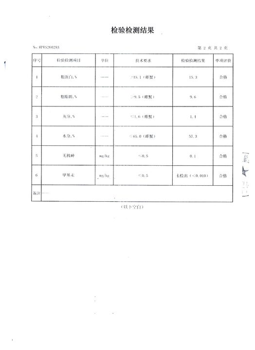 检验检测结果页