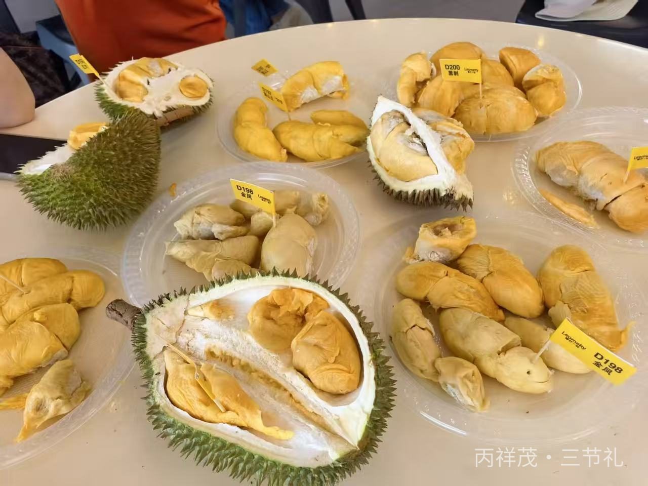 马来西亚文冬农场现开猫山王榴莲果肉，榴芒一刻榴莲甜品、榴莲月饼原料鲜果实拍